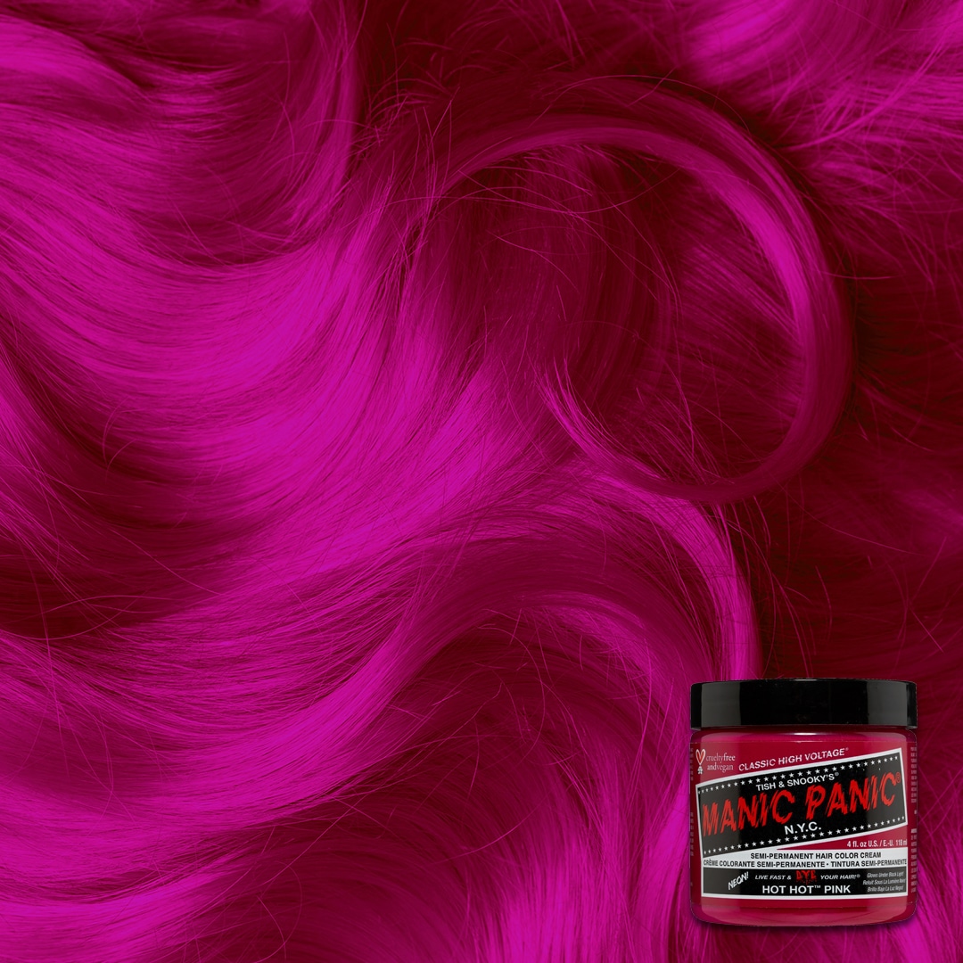 Se Manic Panic Semi-Permanent Hårfarve Hot Hot Pink 118ML hos Nordic cosmetics Group